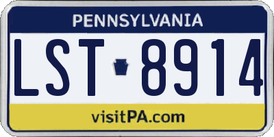 PA license plate LST8914
