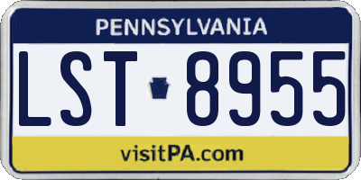 PA license plate LST8955