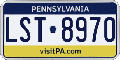 PA license plate LST8970