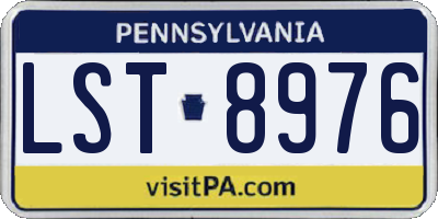 PA license plate LST8976