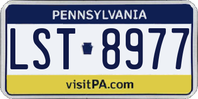 PA license plate LST8977