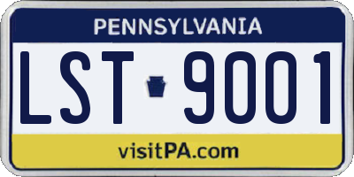 PA license plate LST9001