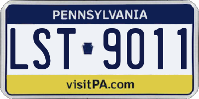 PA license plate LST9011