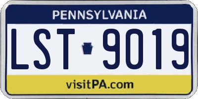 PA license plate LST9019