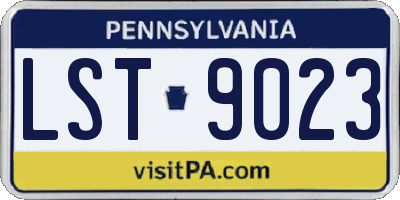 PA license plate LST9023
