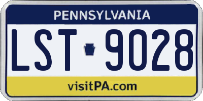 PA license plate LST9028