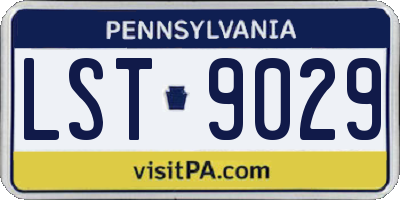PA license plate LST9029
