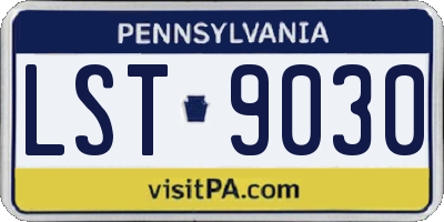 PA license plate LST9030