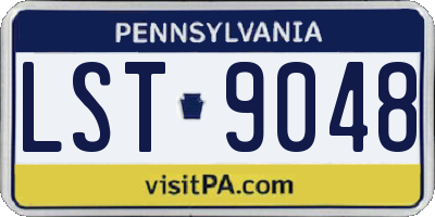 PA license plate LST9048