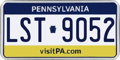 PA license plate LST9052