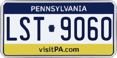 PA license plate LST9060