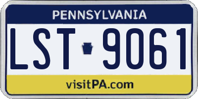 PA license plate LST9061