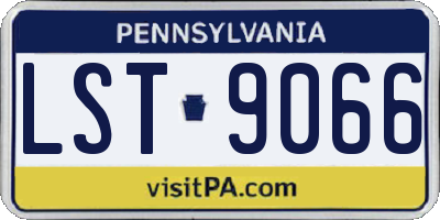 PA license plate LST9066