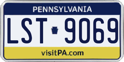 PA license plate LST9069