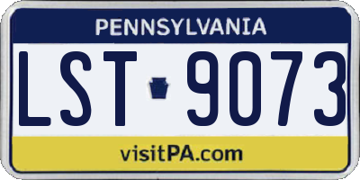 PA license plate LST9073