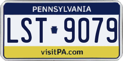 PA license plate LST9079
