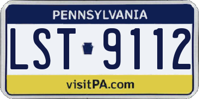 PA license plate LST9112