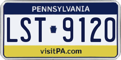 PA license plate LST9120