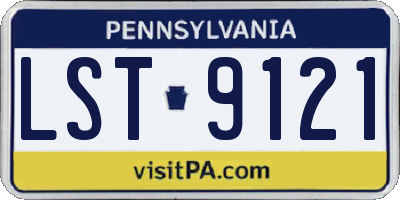 PA license plate LST9121