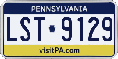 PA license plate LST9129