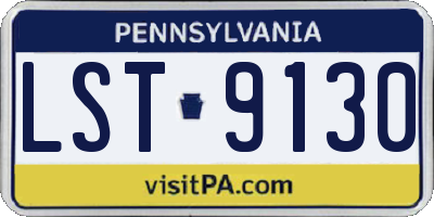 PA license plate LST9130
