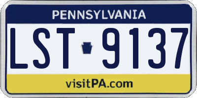 PA license plate LST9137