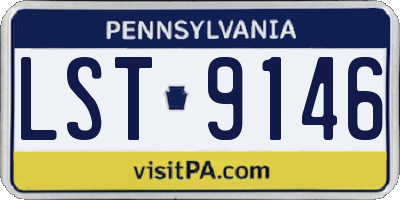 PA license plate LST9146