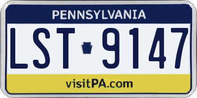 PA license plate LST9147