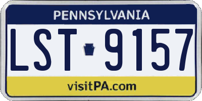 PA license plate LST9157