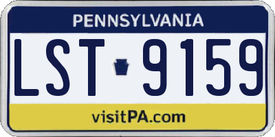 PA license plate LST9159