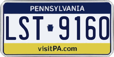 PA license plate LST9160