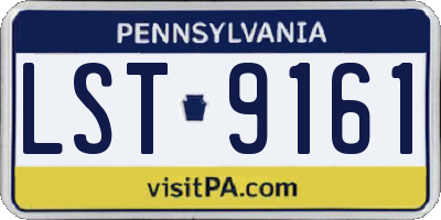 PA license plate LST9161