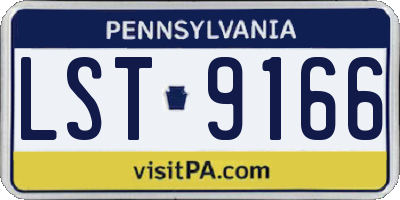 PA license plate LST9166