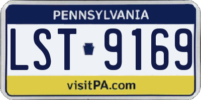 PA license plate LST9169