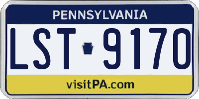 PA license plate LST9170