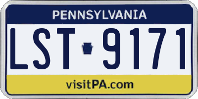 PA license plate LST9171