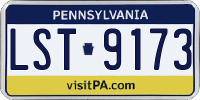 PA license plate LST9173