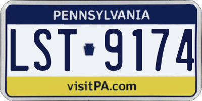 PA license plate LST9174