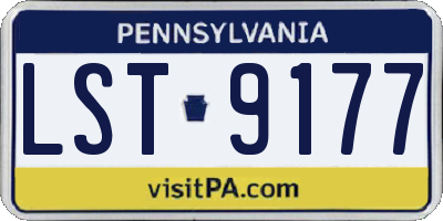 PA license plate LST9177