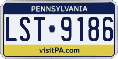 PA license plate LST9186