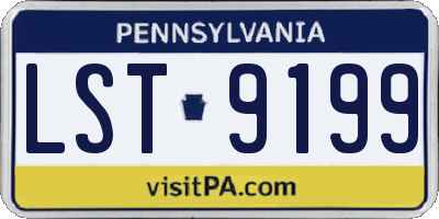 PA license plate LST9199