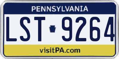 PA license plate LST9264