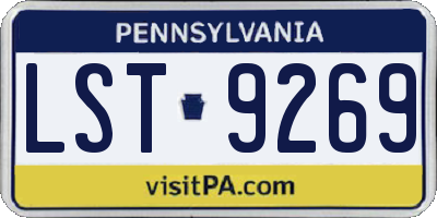 PA license plate LST9269