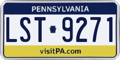 PA license plate LST9271