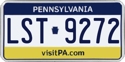 PA license plate LST9272