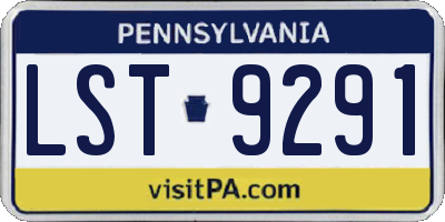 PA license plate LST9291