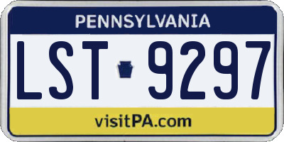 PA license plate LST9297