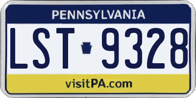 PA license plate LST9328