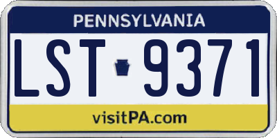 PA license plate LST9371