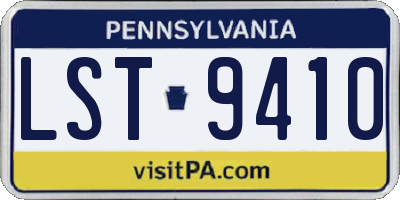 PA license plate LST9410